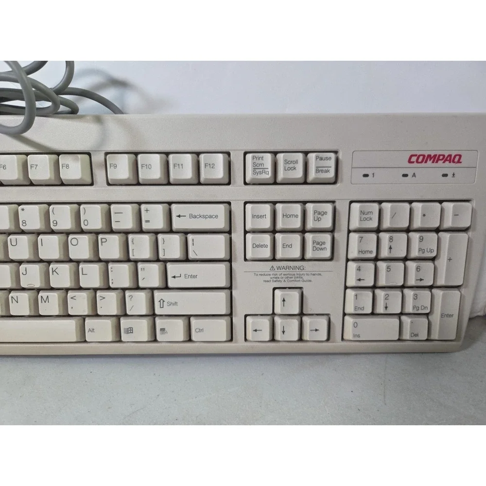 Vintage Compaq Ps/2 Keyboard Model 286220-003 Tested Works
